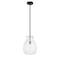 Z-Lite Bella 1 Light Mini Pendant, Matte Black & Olde Brass & Clear 476P-ROD-MB-OBR - alternate 6